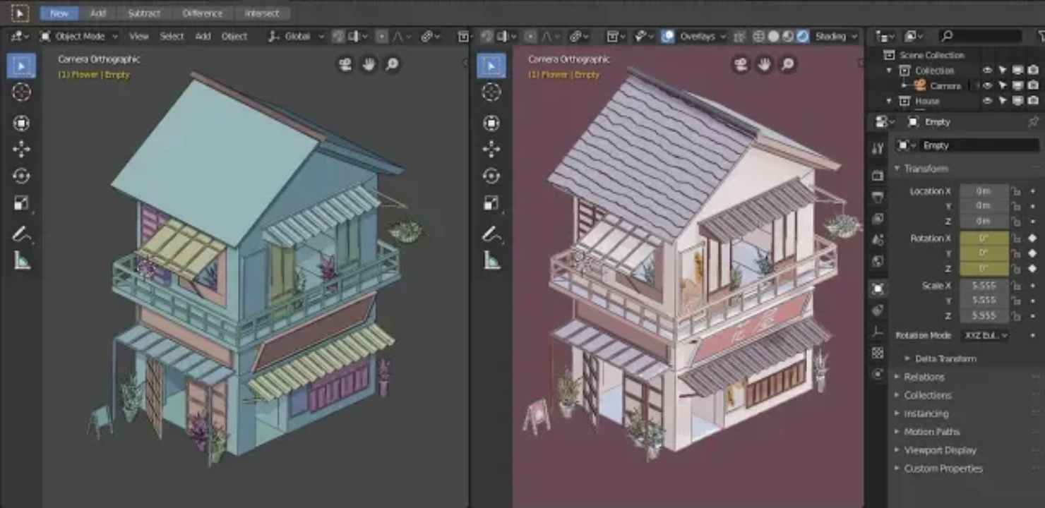 Modelling a japanese Floral Shop